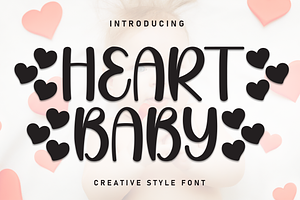 Heart Baby Script Font