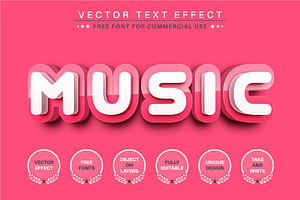 3D Pink - Editable Text Effect