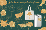 Pink and gold lotus & water lilly, a Work Illustration by Mrs.Swan_Design (Thumbnail 3 of 6)
