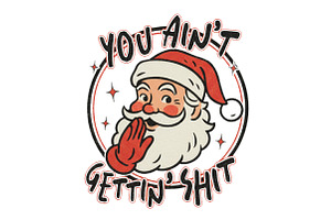 Funny Christmas Sarcastic Santa Png, an Illustration by Designking