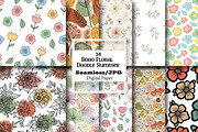 Boho Floral Doodle Patterns Summer P, a Pattern Graphic by Wow Magic (Thumbnail 2 of 3)