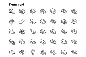 2000 Isometric Icons Set