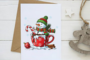 Funny Cute Snowman Png Christmas PNG, an Illustration by Dream Creation (Thumbnail 2 of 5)