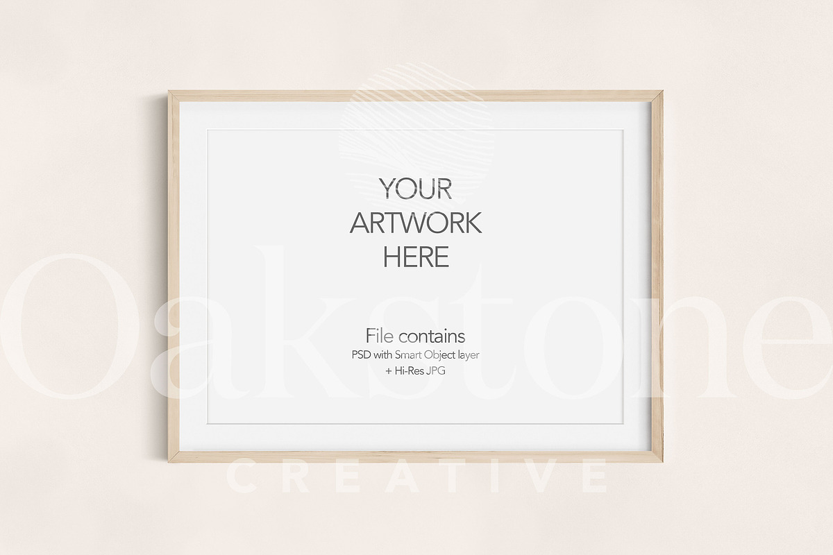 Landscape Wood Frame with Mat Mockup, a Household Mockup by OakstoneCreative (Photo 5 of 5)
