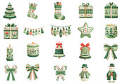 Watercolor Christmas clipart, an Illustration by Designworld (Thumbnail 4 of 5)