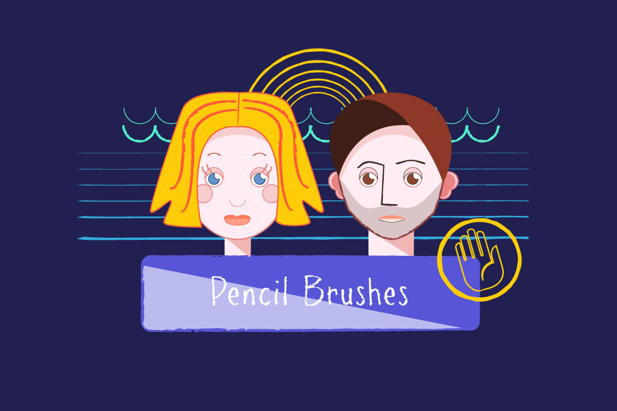 Pencil vector brushes, a Brush Add-On by Bene's shop (Photo 1 of 4)