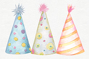 Birthday Party Clipart, an Illustration by Colibri Watercolor (Thumbnail 5 of 5)