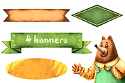 Forest Fairy Tale - Clip Art Set, an Animal Illustration by Mashamashastu (Thumbnail 6 of 12)