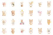 New Year Teddy Bear Clipart, an Illustration by Sublimation Artist (Thumbnail 2 of 6)