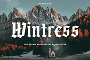 Wintress Blackletter, a Blackletter Font by Angin Studio (Thumbnail 1 of 13)