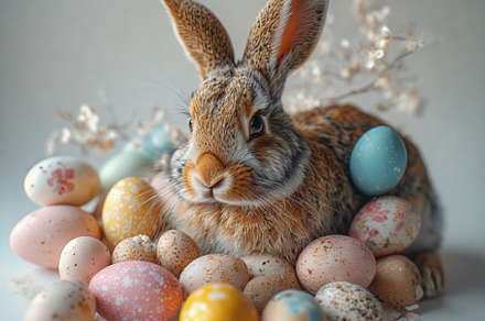 Pastel Eggs Easter Bunny image, a Holiday Photo by ComfortQ