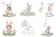 Baby Easter Bunny PNG Clipart Cute., a Person Illustration by KennedyStudio (Thumbnail 3 of 5)