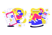 5 Mobile Application Illustration, a Technology Illustration by denayunebgt (Thumbnail 3 of 3)