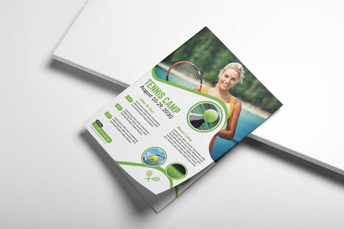 Tennis Camp Flyer Template, a Flyer Template by Creativpixl (Photo 4 of 4)