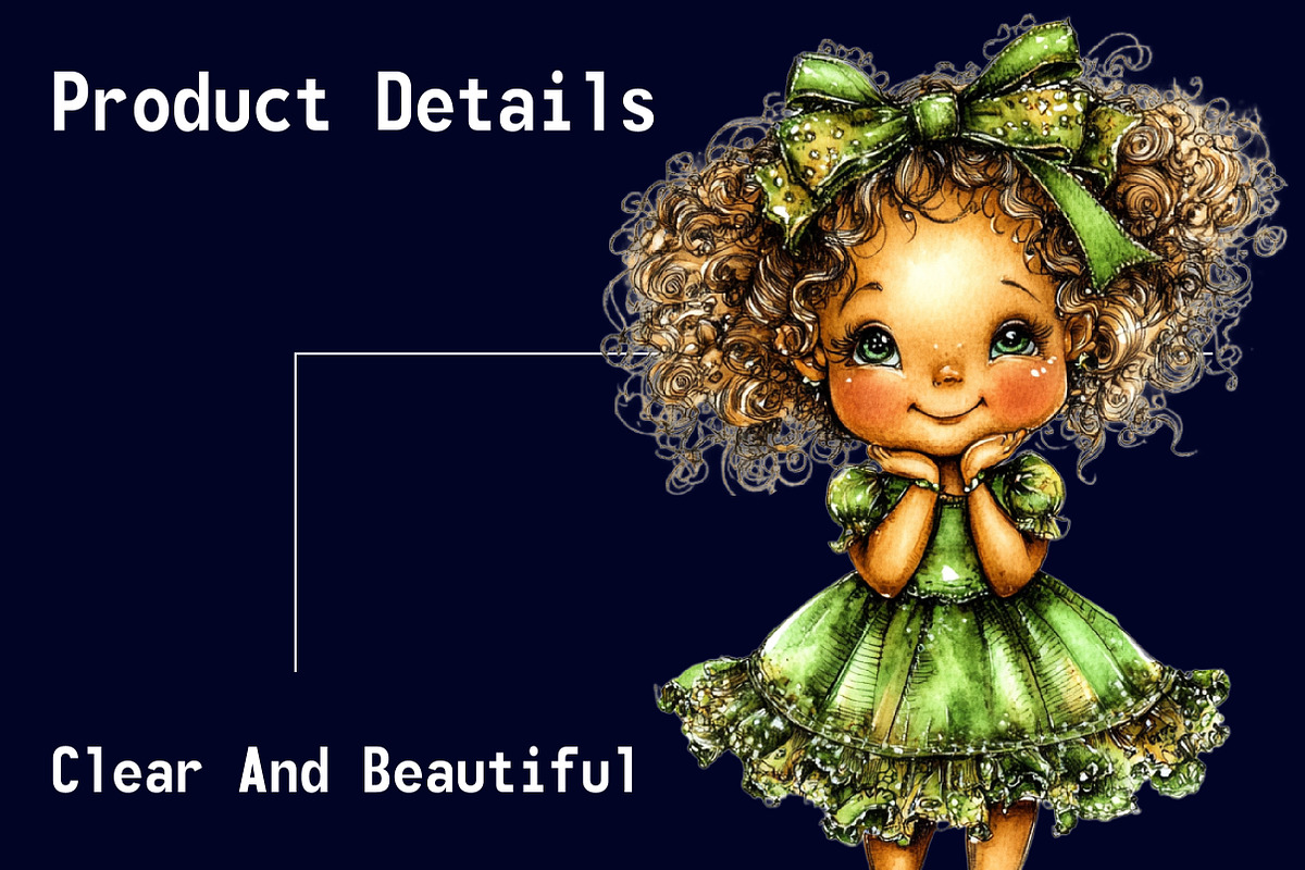 Whimsical Funny Girl Clipart, a Seasonal Illustration by CitraGraphics (Photo 6 of 6)