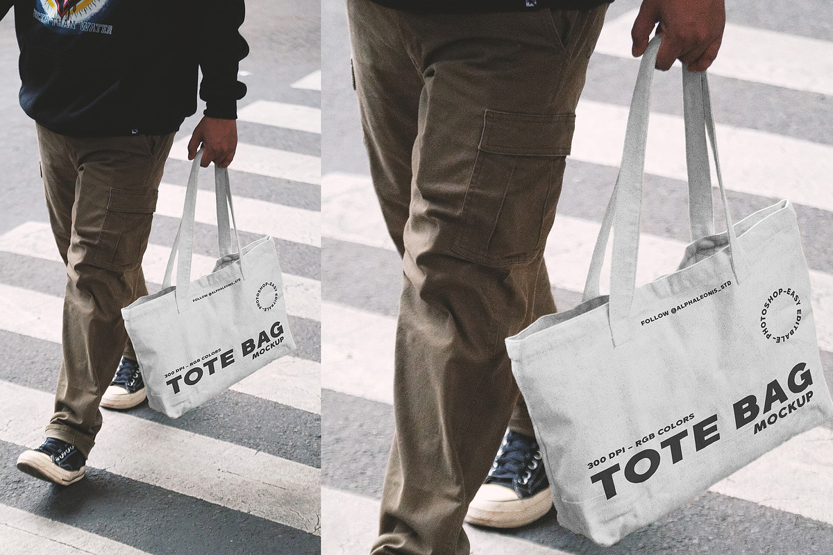 Tote Bag Mockup Urban Street Photo, a Merchandise Mockup by Alphaleonis_std (Photo 1 of 4)