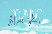 Morning blue sky, a Handwritten Font by cocodesign (Thumbnail 1 of 8)