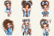 Quirky Cute Little Girl Clipart, an Illustration by DreamCafeArt (Thumbnail 3 of 6)