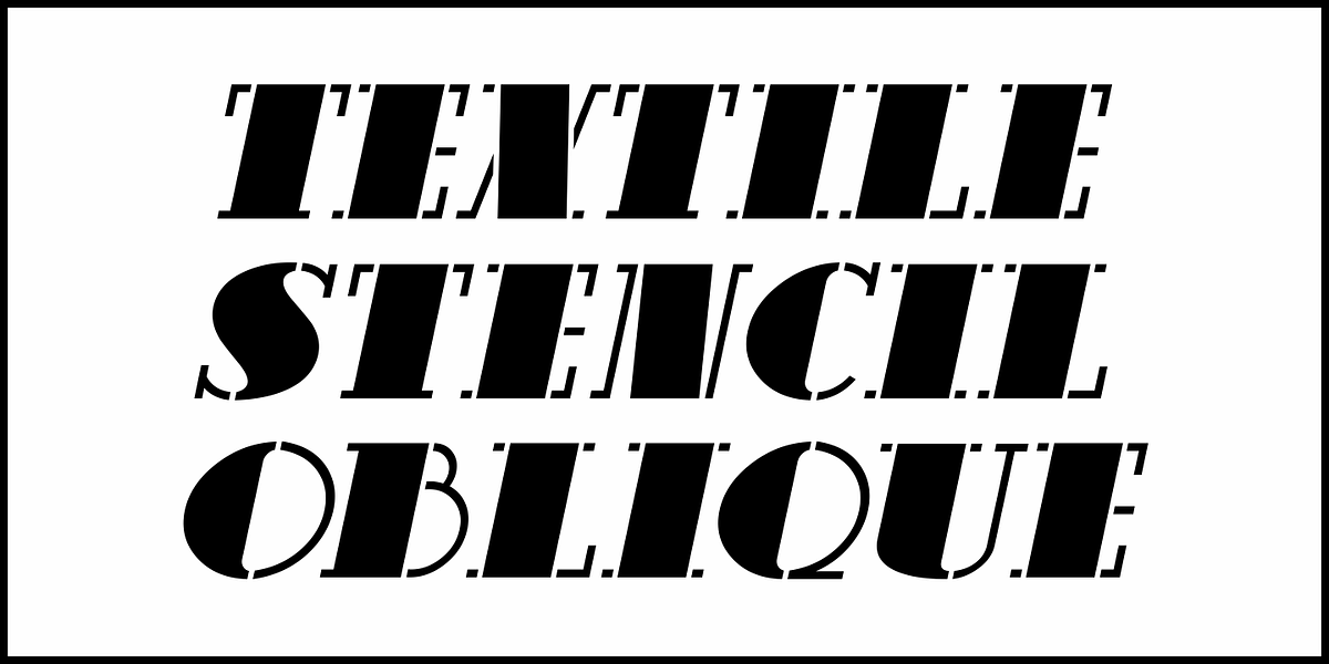 Textile Stencil JNL, a Font by Jeff Levine Fonts (Photo 4 of 5)