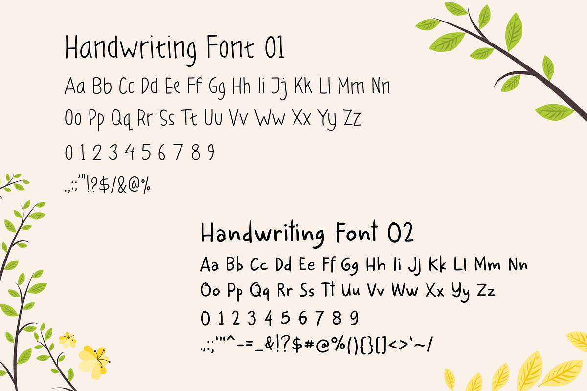 Cute Handwriting Font Bundle, a Handwritten Font by Salamahtype (Photo 3 of 7)