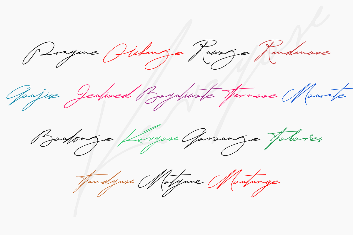 Kaveyore | Signature Script, a Script Font by Mozyen Studio (Photo 5 of 12)