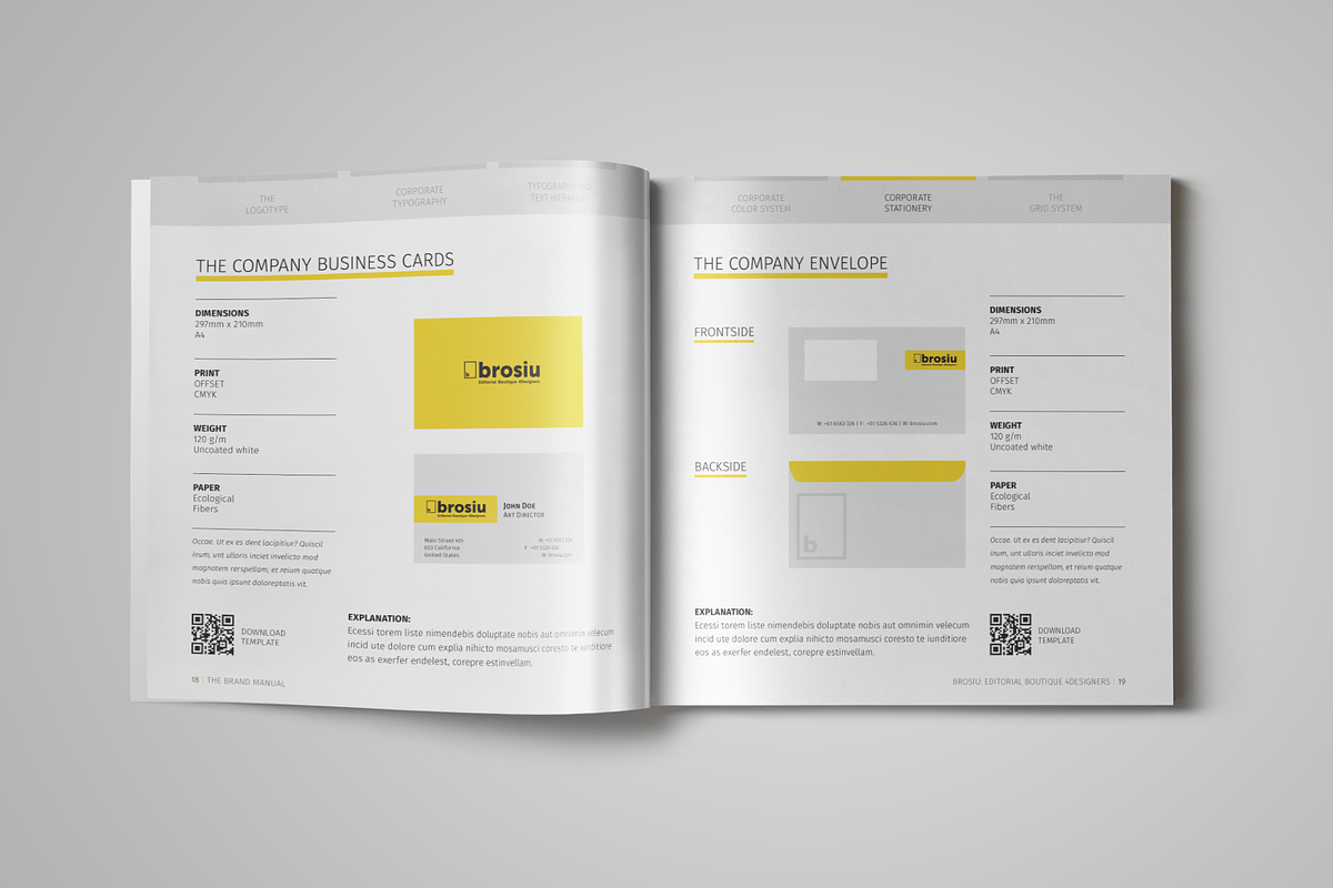 Brand Manual Square, a Brochure Template by StockInDesign (Photo 7 of 10)
