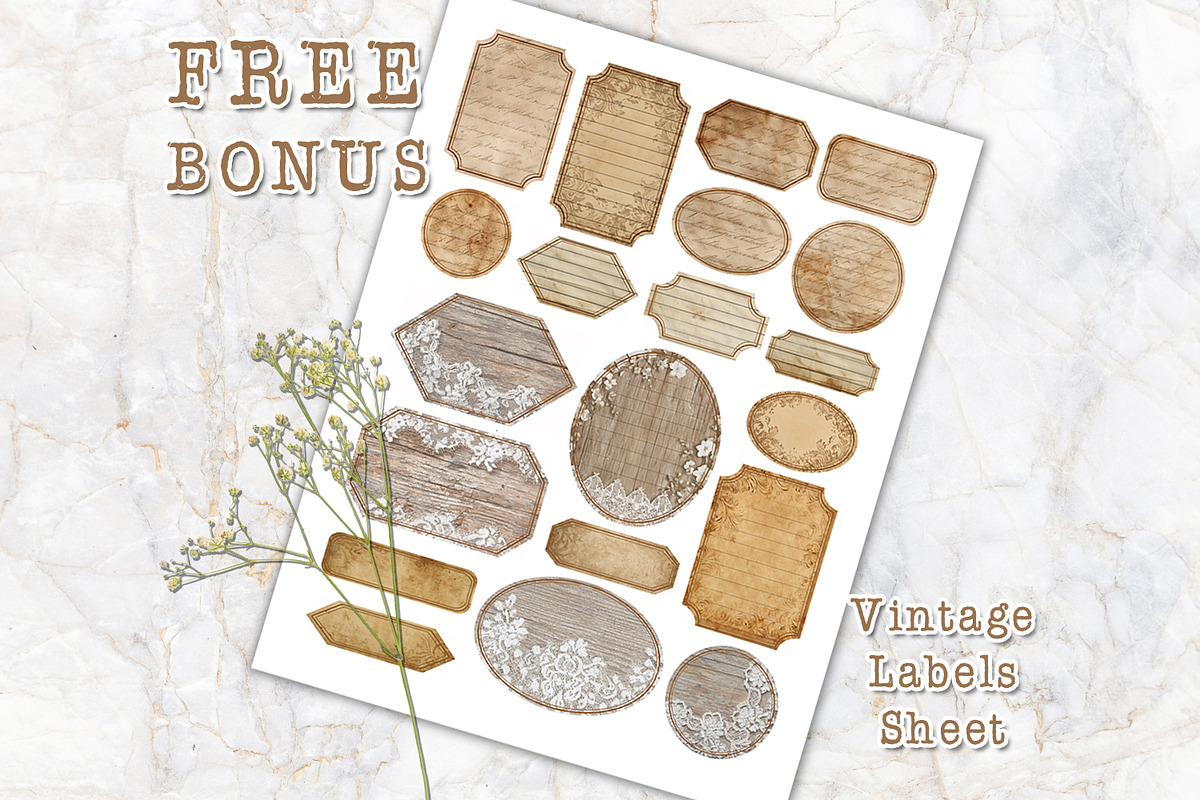 Royal Amethyst Leaves Scrapbook Set, a Background Graphic by V Design Creator (Photo 11 of 12)