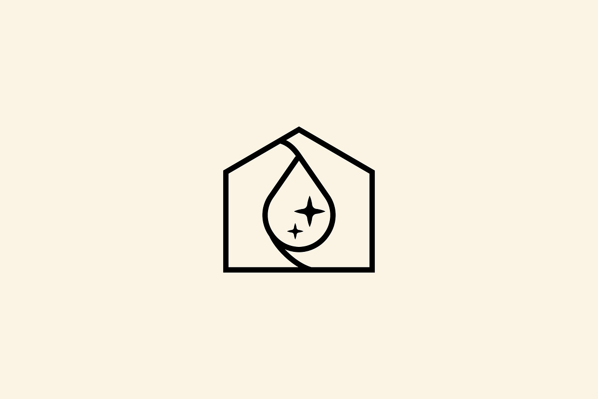 clean home creative logo template | Creative Market