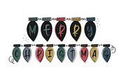 Christmas Lights - A Holiday Font, a Font by Dansie Design (Thumbnail 6 of 10)