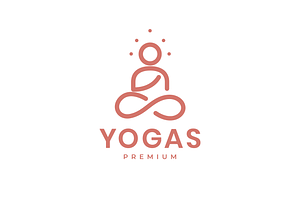 yoga meditation health spiritual log, a Branding & Logo Template by devastd