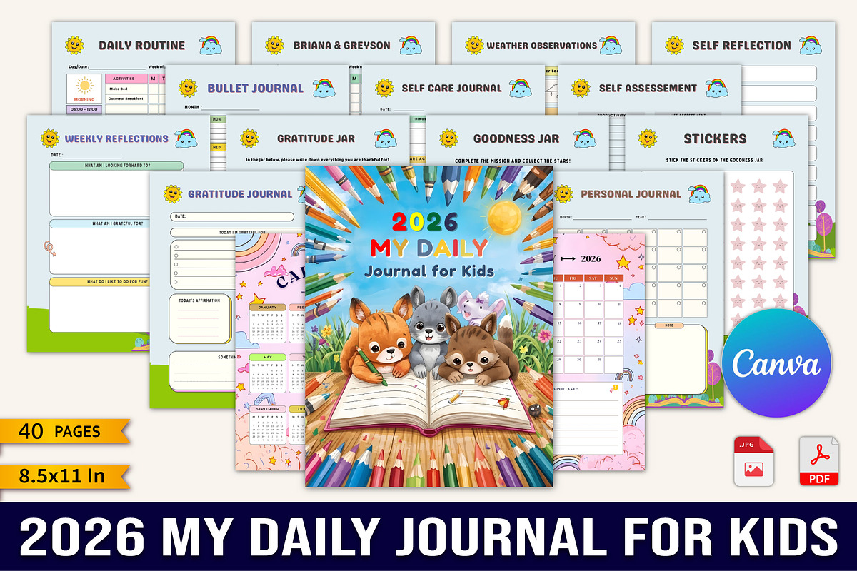 2026 My Daily Journal for Kids