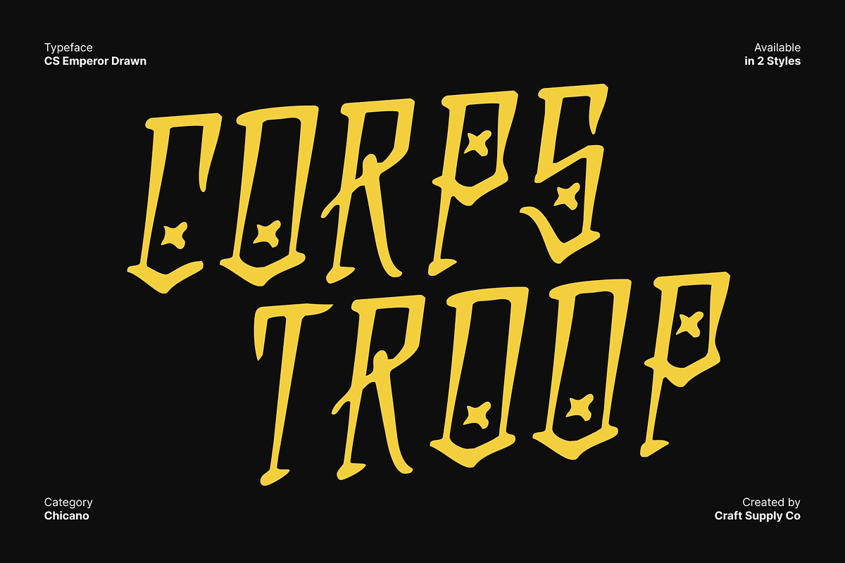 CS Emperor Drawn, a Sans Serif Font by Craft Supply Co. (Photo 2 of 8)