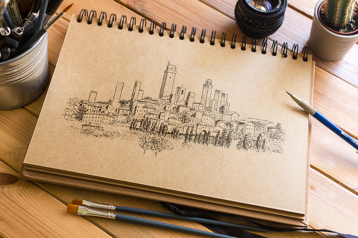 Set of small towns in Tuscany, an Illustration by Everilda (Photo 4 of 4)
