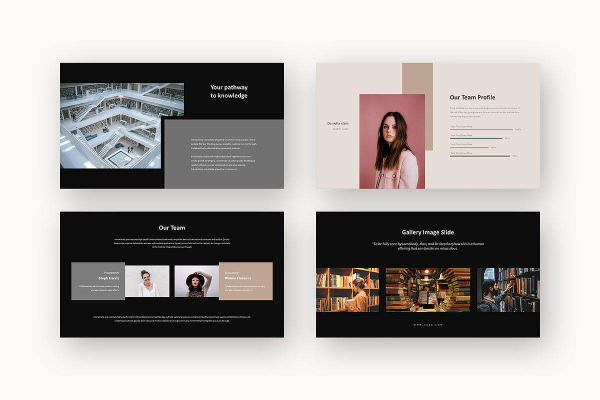 Caza : Library Design Powerpoint, a Presentation Template by Punkl Camp (Photo 12 of 16)