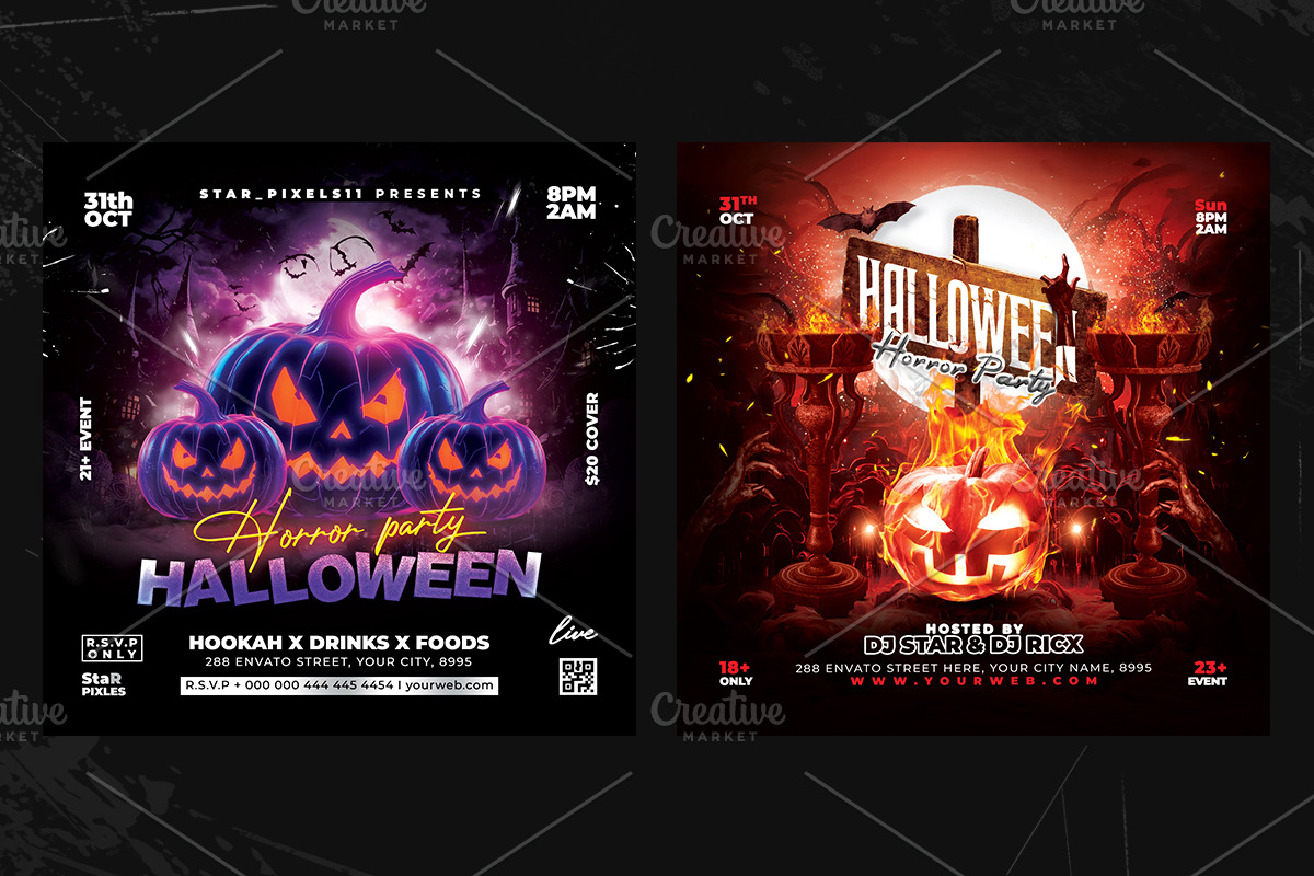 15+ Halloween Flyer Bundle, a Flyer Template by StarPixles11 (Photo 9 of 9)