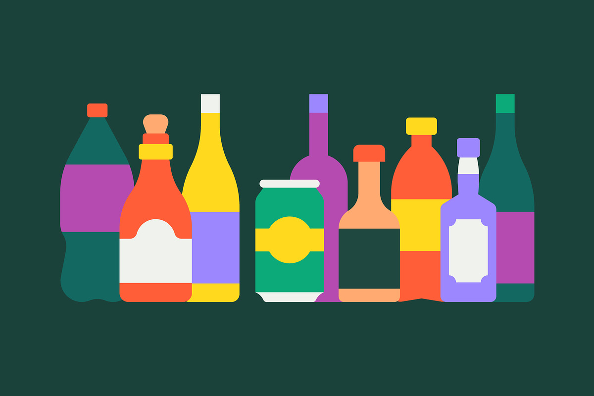 Minimal Flat Bottle Illustrations, an Object Illustration by Léo Alexandre (Photo 5 of 6)