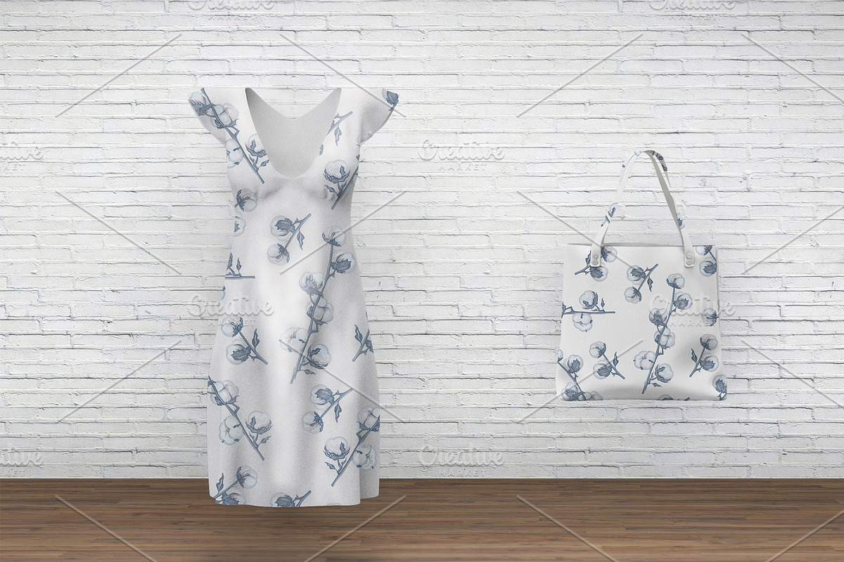 The branches of cotton, a Decorative Illustration by El Design (Photo 4 of 5)