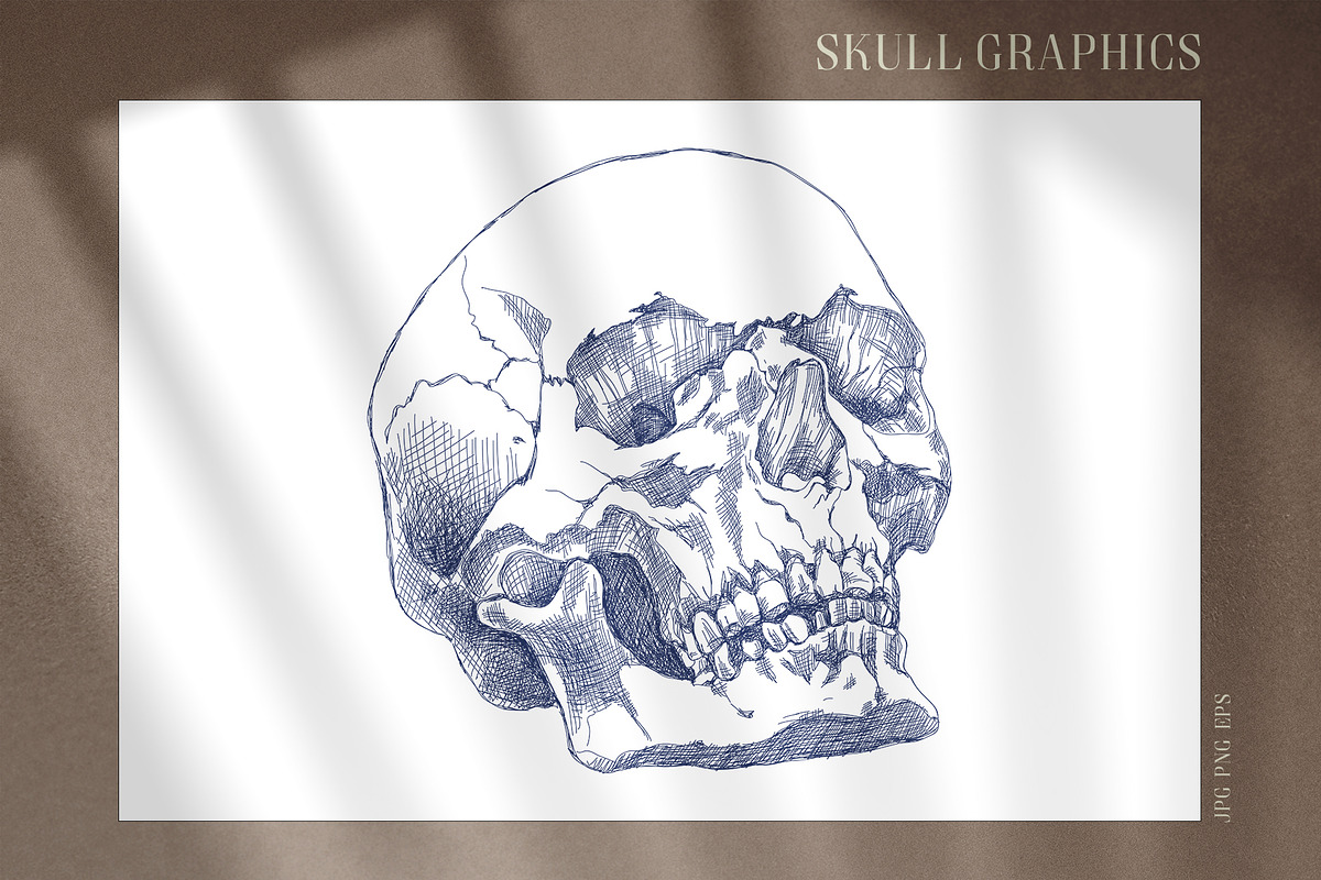 Skull and flowers poster set, a Texture Illustration by LanaDzi (Photo 10 of 10)