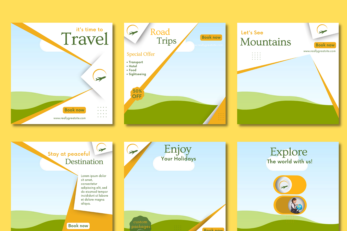 Instagram Travel Company Templates, a Social Media Template by Qamso Designs (Photo 3 of 3)
