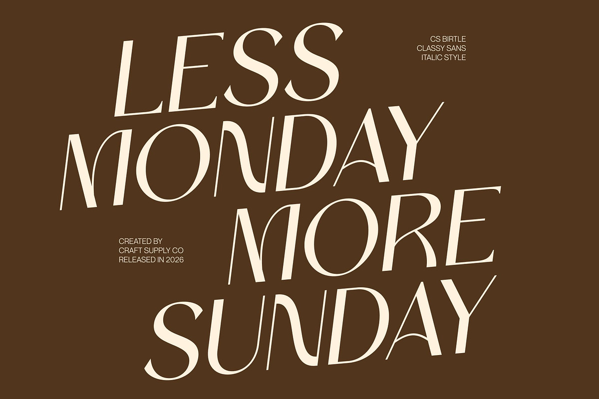 CS Birtle – Classy Sans Serif, a Sans Serif Font by Craft Supply Co. (Photo 6 of 8)