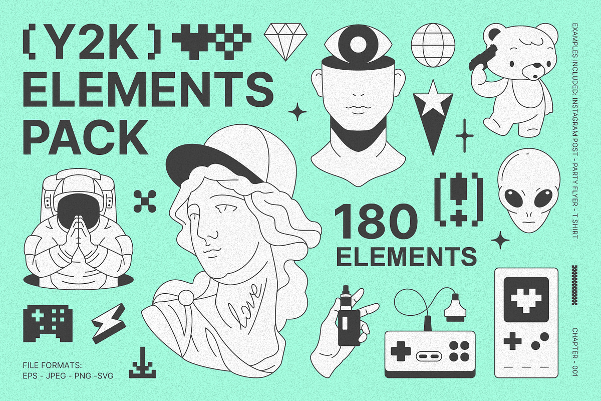 Y2K Illustrations and Elements Set, an Object Illustration by Vasya Kobelev (Photo 1 of 17)