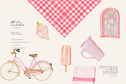 Pink Watercolor Clipart Collection, a Decorative Illustration by Patishop Art (Thumbnail 3 of 8)