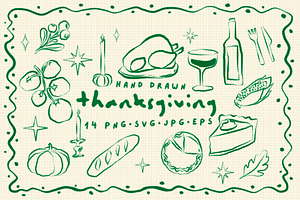 Hand Drawn Thanksgiving Doodles