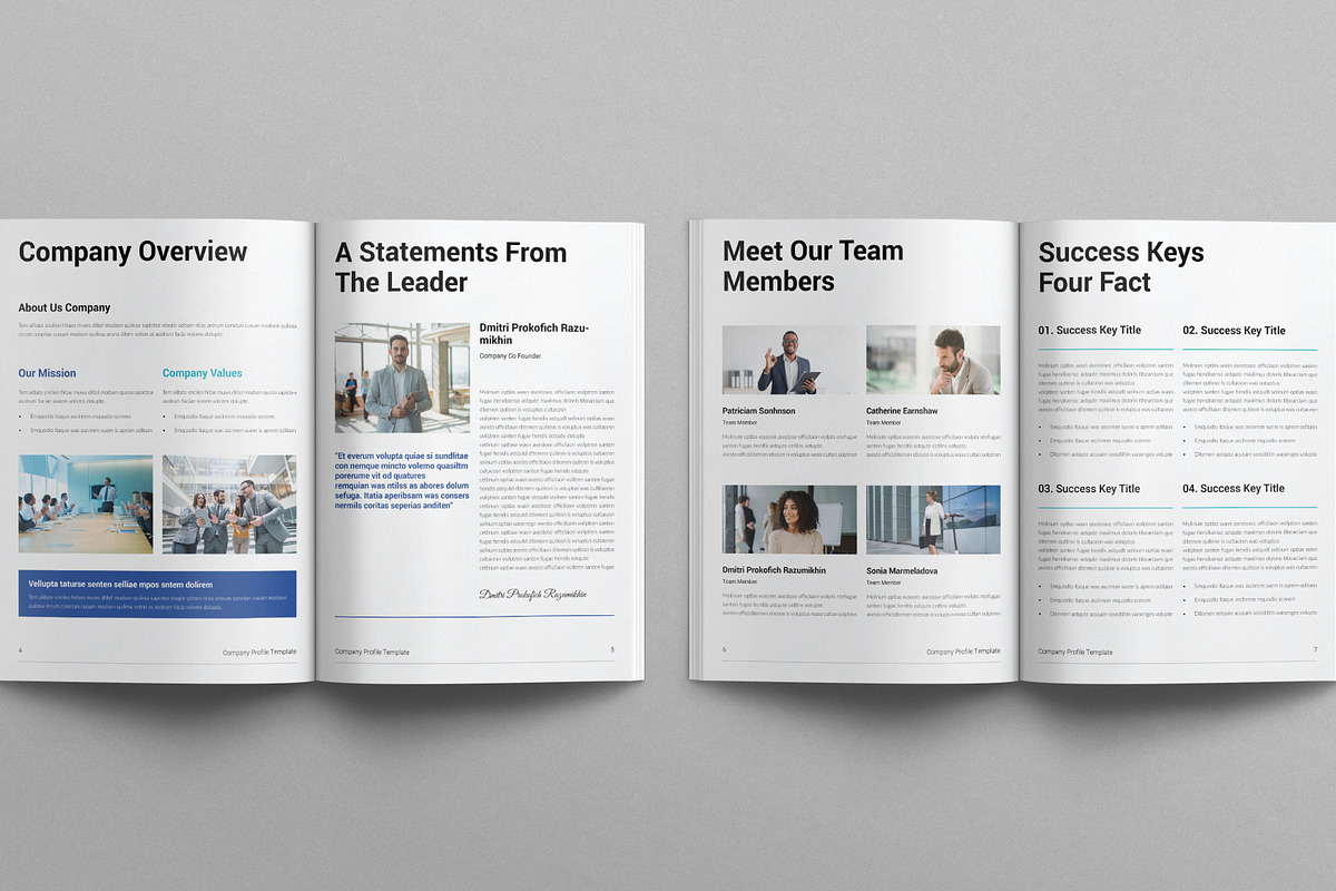 Company Profile Template, a Brochure Template by E-Type (Photo 3 of 7)