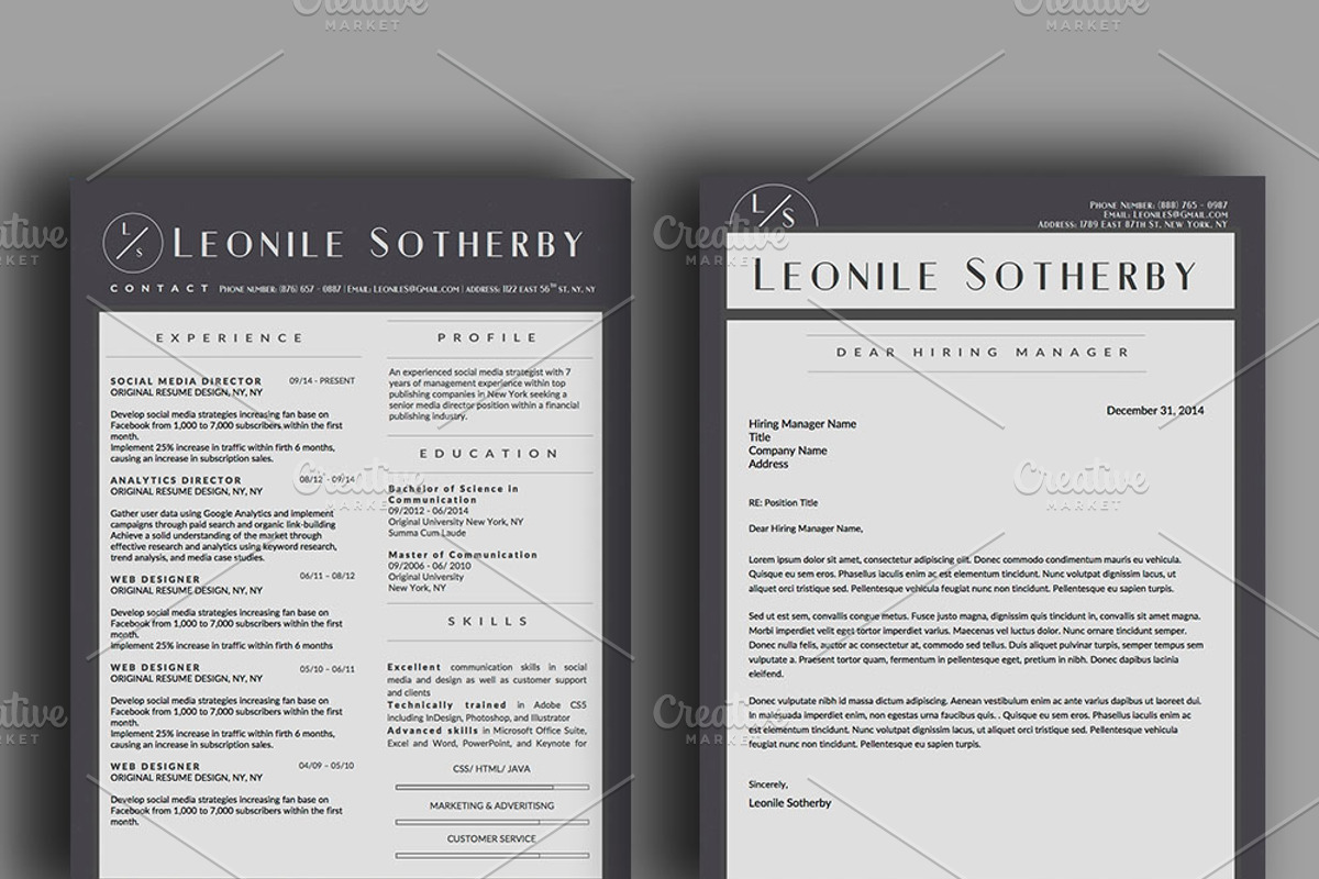 3 Professional Resume Designs Bundle, a Resume Template by Stand Out Shop (Photo 4 of 4)
