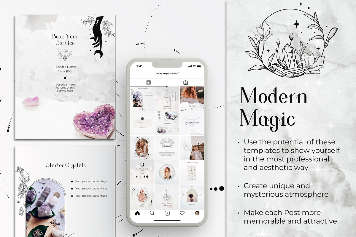 White Spiritual Instagram Posts, a Social Media Template by Under My Cozy Roof (Photo 5 of 11)