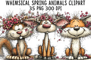 Whimsical Spring Animals Clipart, an Illustration by CraftArtStudio (Thumbnail 1 of 6)