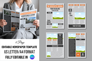 Colorful Newspaper Template, a Magazine Template by ZoloDesignHub