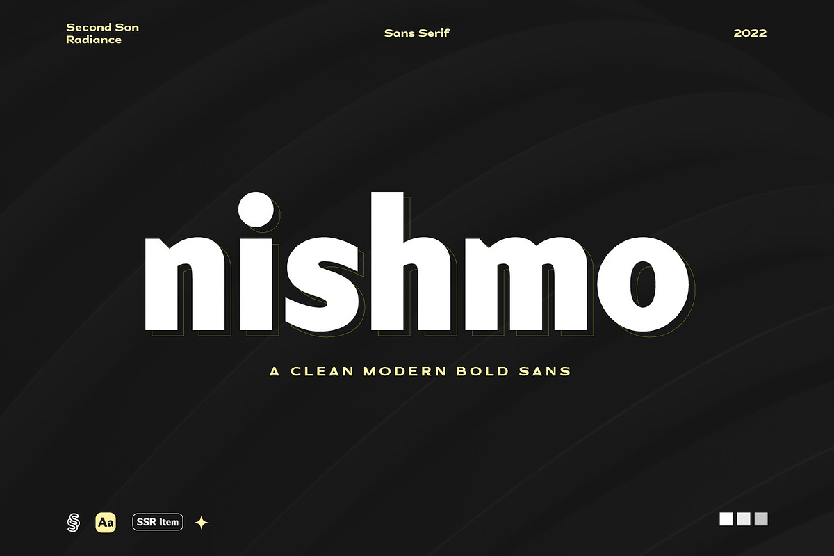 SS Nishmo - Modern Bold Sans, a Sans Serif Font by Typocracy Studio (Photo 1 of 10)
