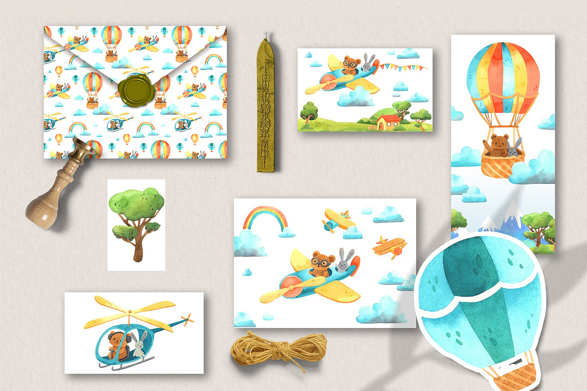 Sky Adventure Clipart for kids, an Animal Illustration by LukaJreym (Photo 9 of 11)